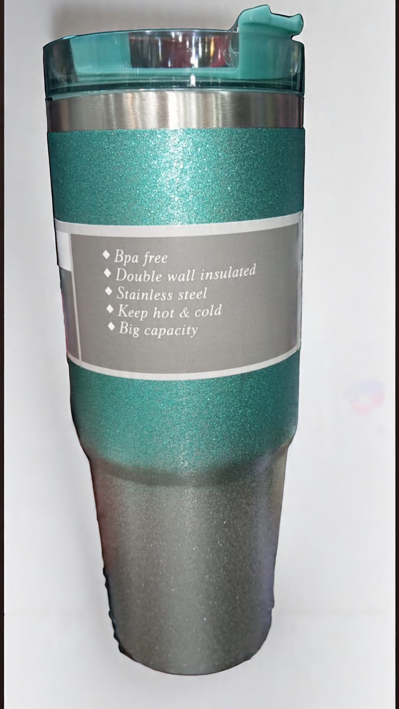 Glitter Ombre Stainless Steel Tumbler with Straw