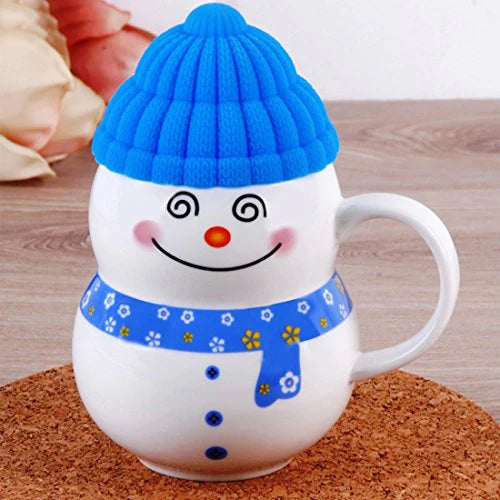 Snowman Ceramic Mug with Silicon Cover
