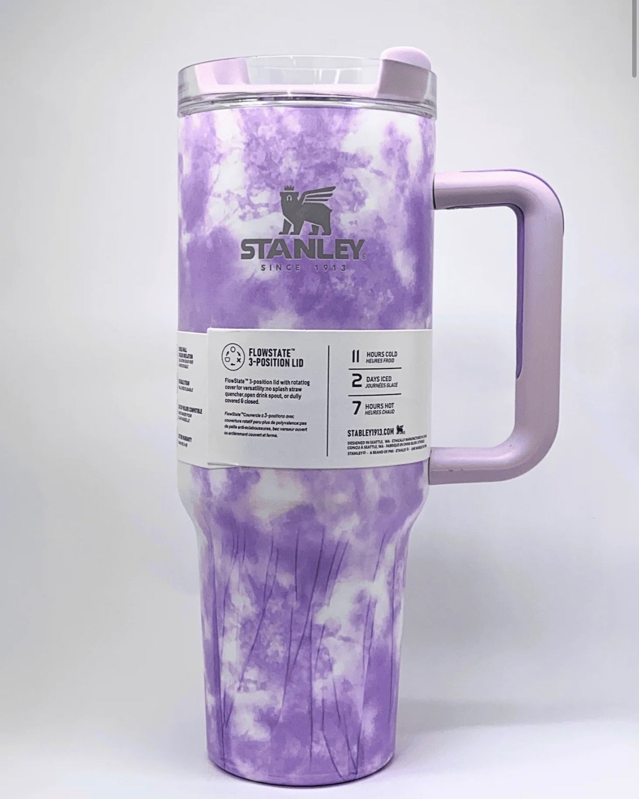 Stanley Tumbler – 40 oz (Purple Tie-Dye Edition)