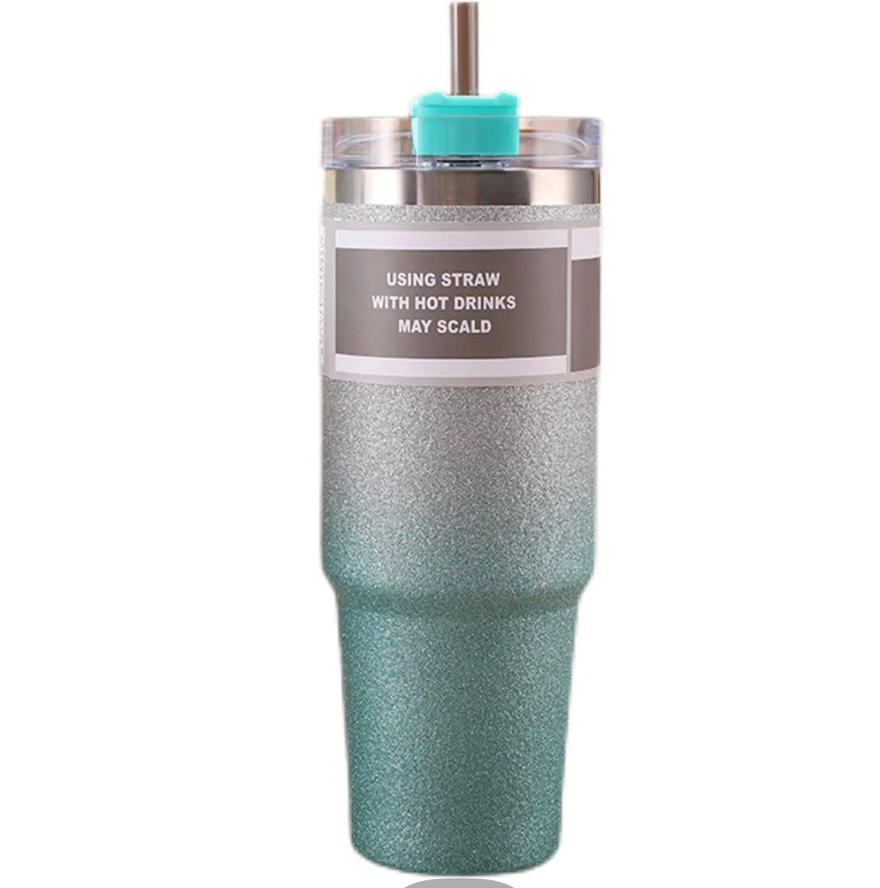 Glitter Ombre Stainless Steel Tumbler with Straw