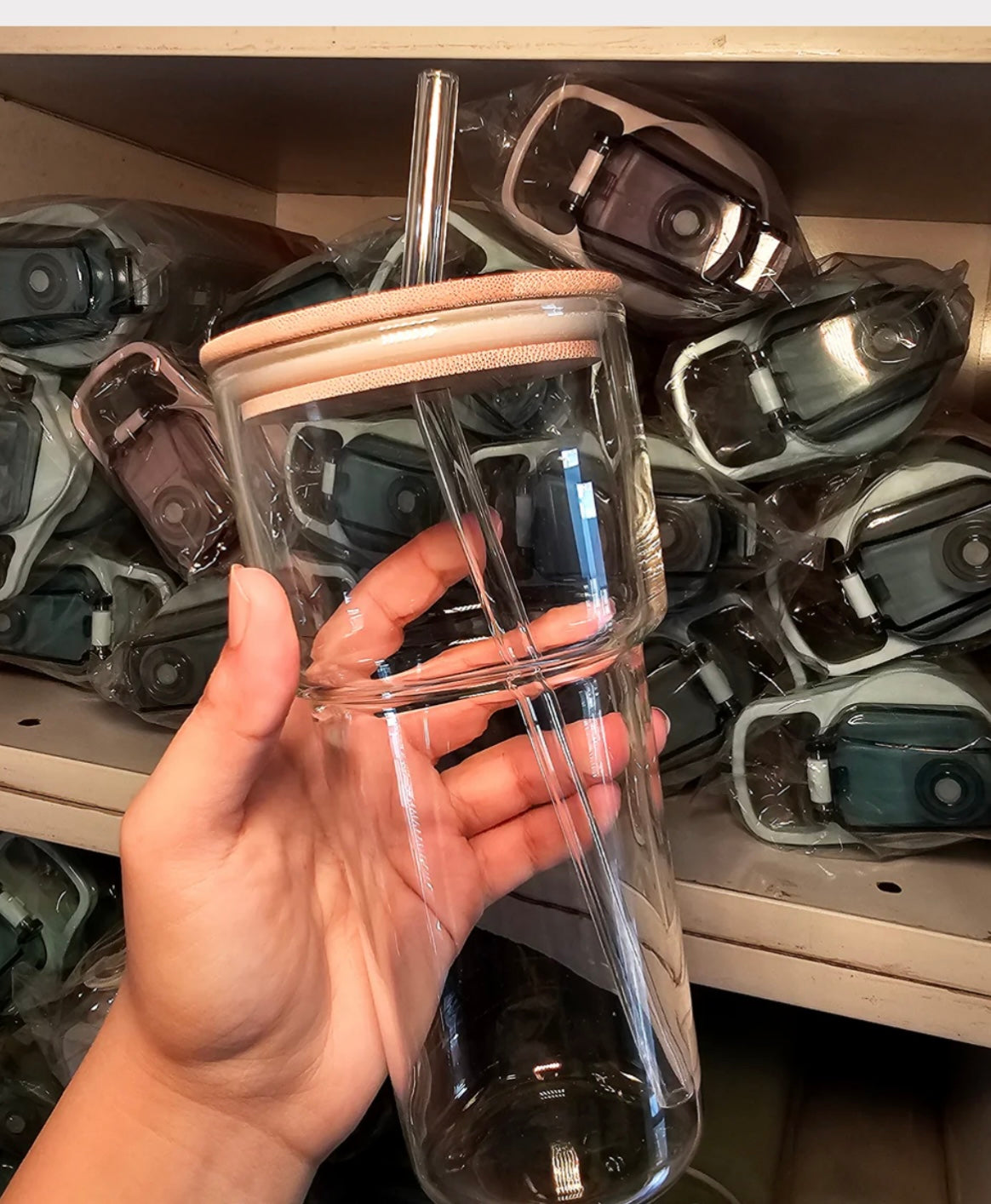 Glass Tumbler – Bamboo Lid & Steel Straw
