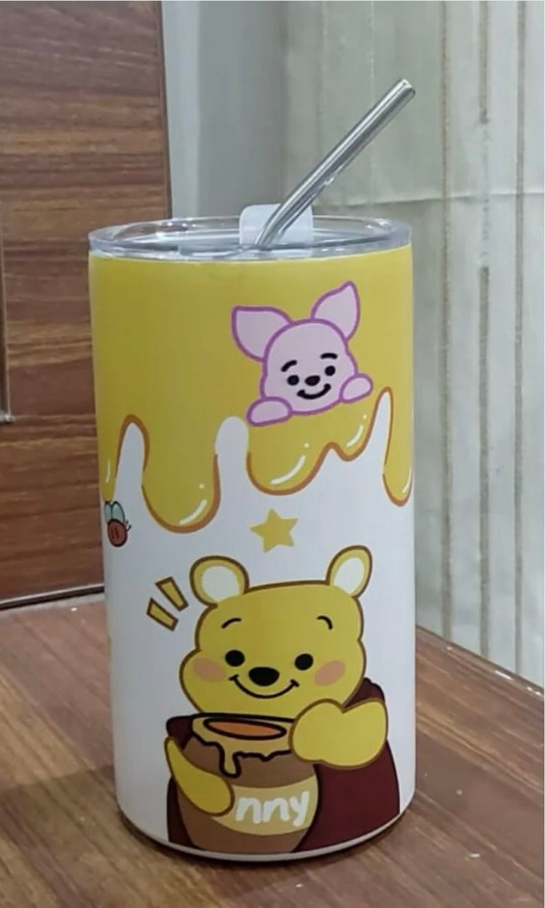 cute bear insulated sipper with straw