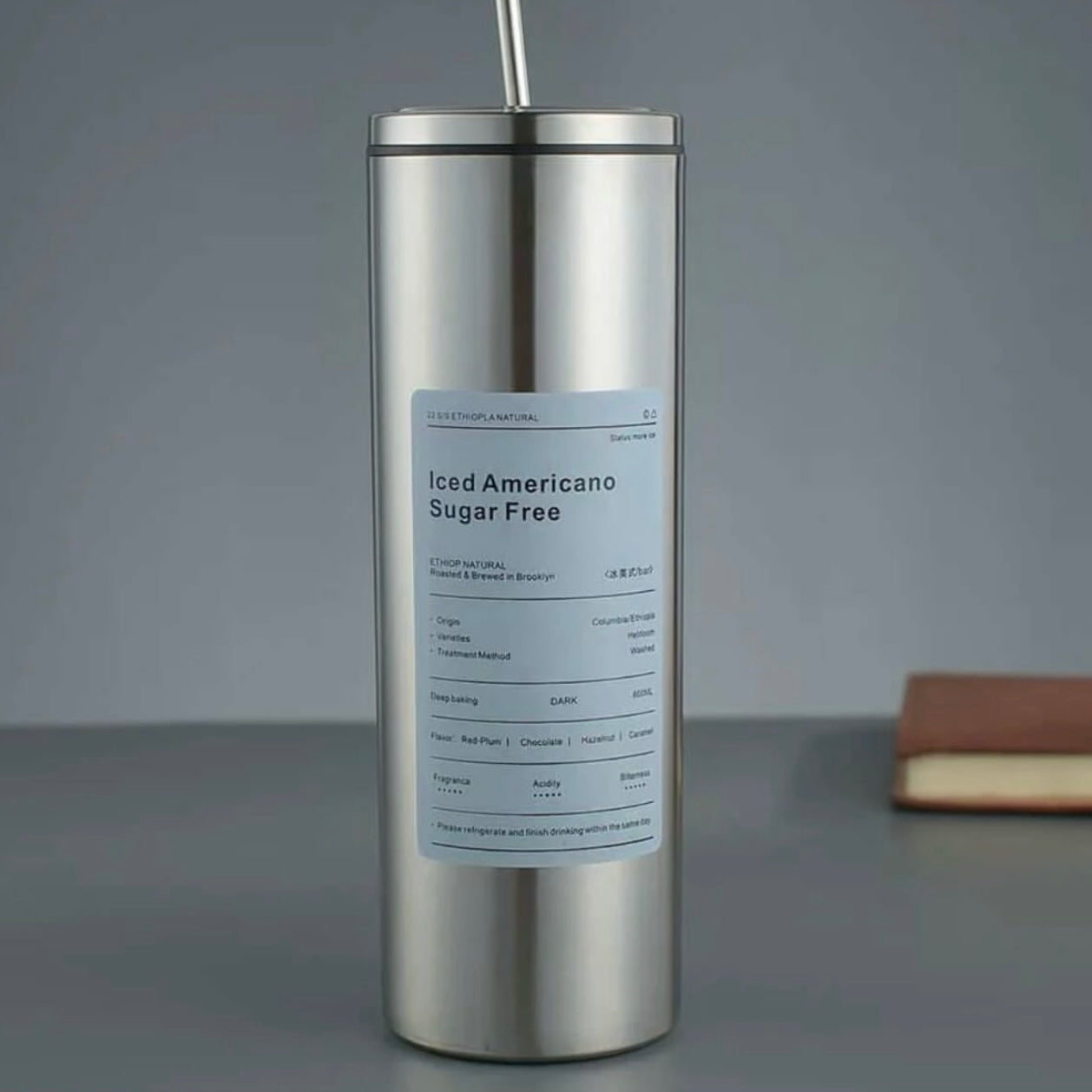 Stainless Steel American Thermos Cup with Straw – 600ml