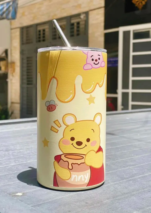 cute bear insulated sipper with straw