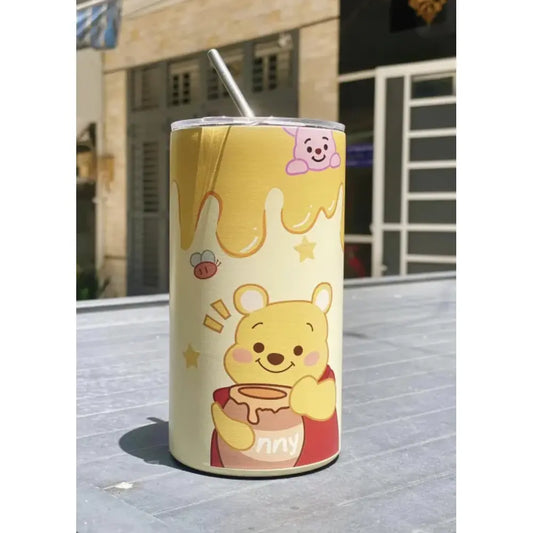 cute bear insulated sipper with straw