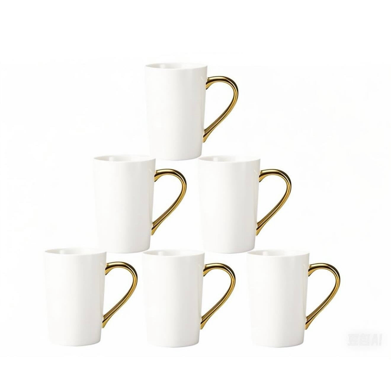 Mugs with gold border- elegant and durable 300ml