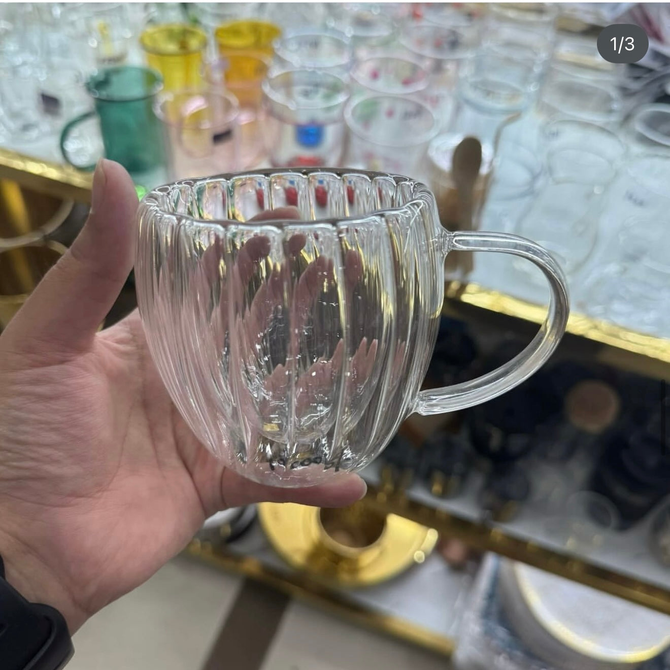 CLassic double wall Glass mug