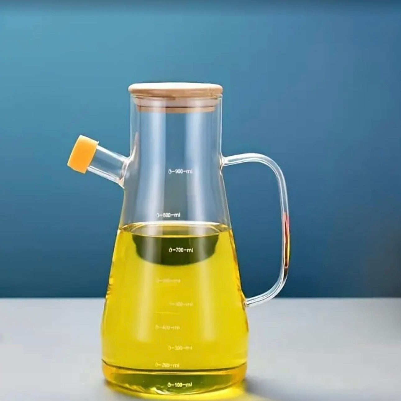 Clear Borosilicate Glass Oil & Vinegar Drizzle Bottle – Kitchen Pot