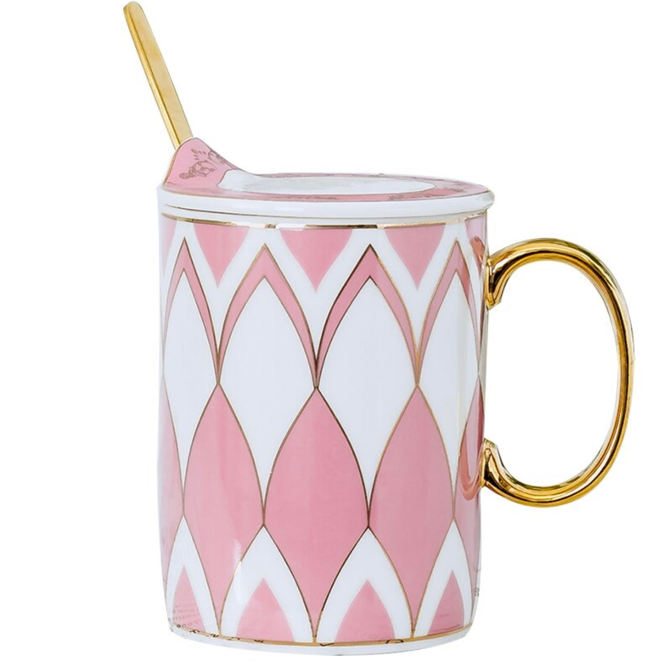 Blush Royale Ceramic Mug with Lid- 400ml